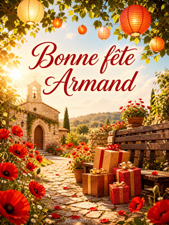 Carte bonne fête Armand