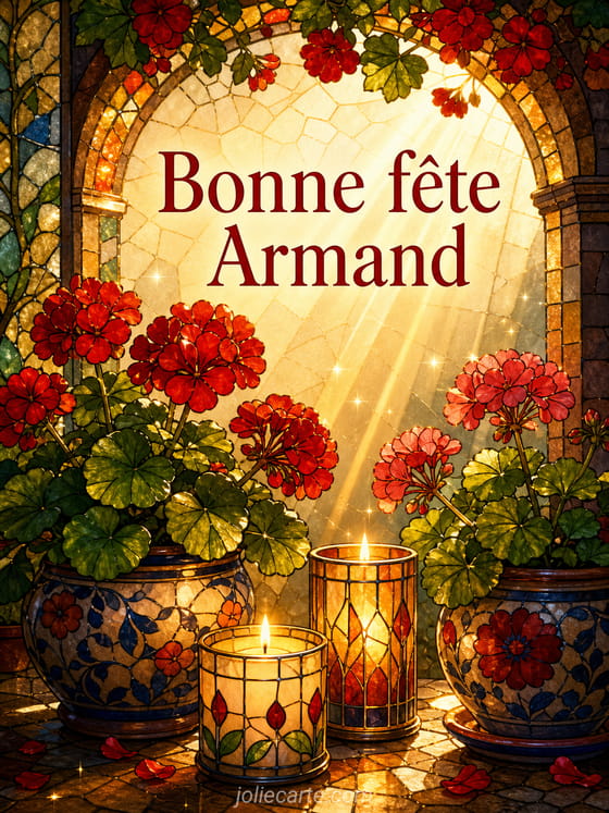 Carte bonne fête Armand