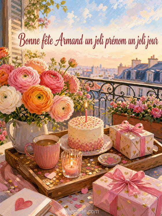 Carte bonne fête Armand