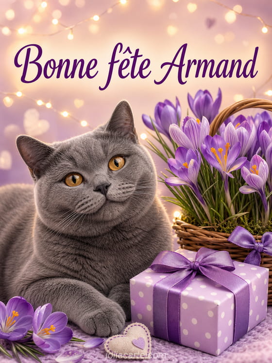Carte bonne fête Armand