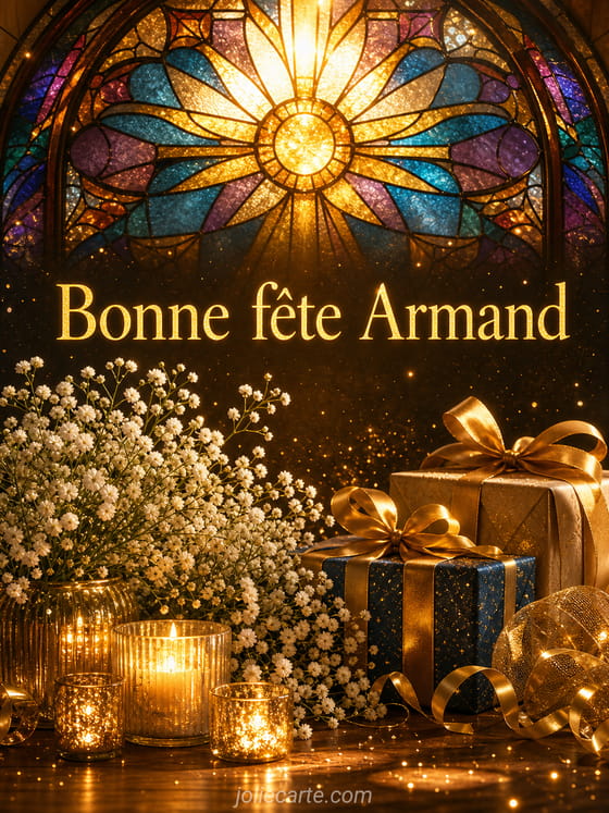 Carte bonne fête Armand