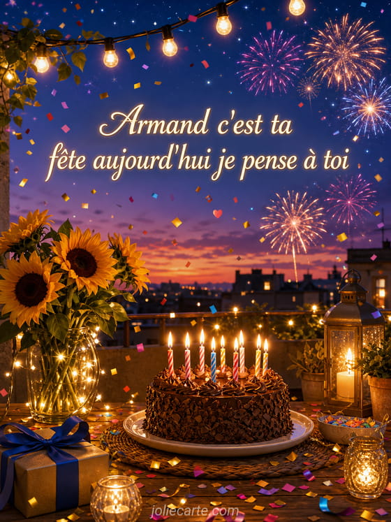 Carte bonne fête Armand