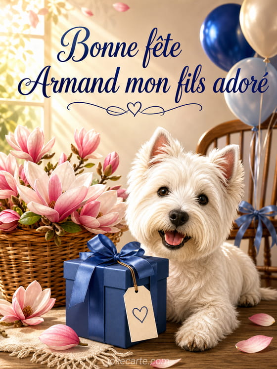 Carte bonne fête Armand