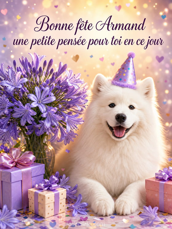 Carte bonne fête Armand