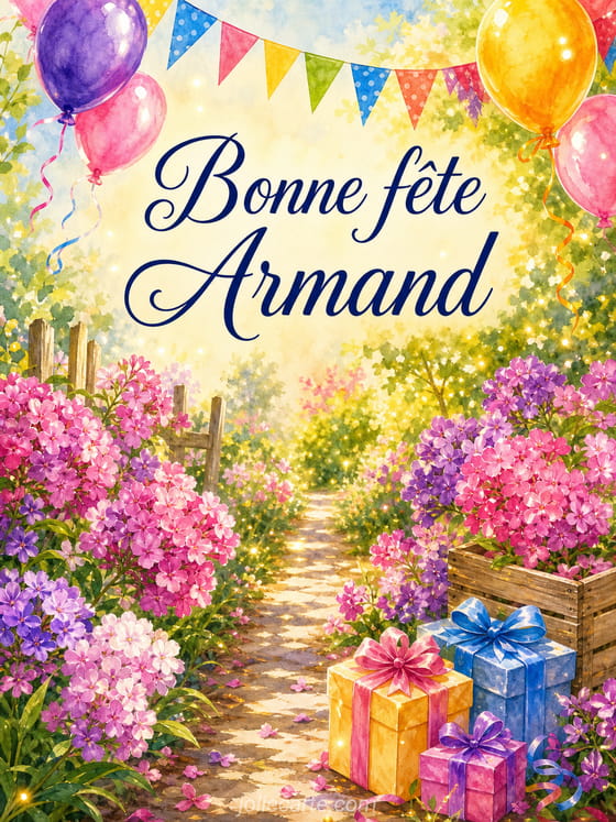 Carte bonne fête Armand