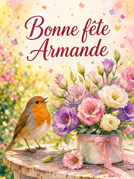 Carte bonne fĂȘte Armande
