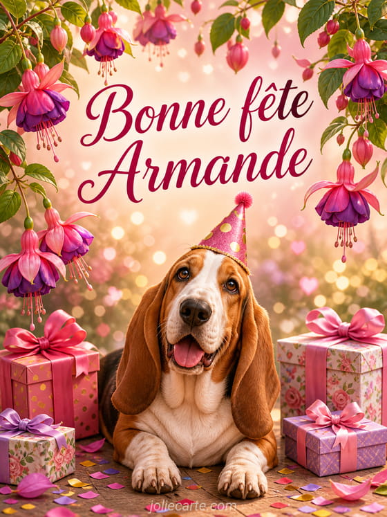 Carte bonne fĂȘte Armande