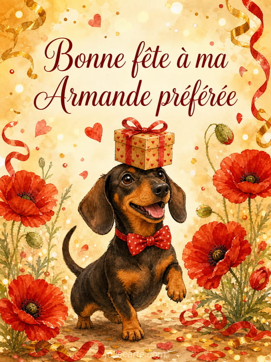 Carte bonne fĂȘte Armande