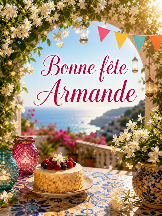 Carte bonne fĂȘte Armande