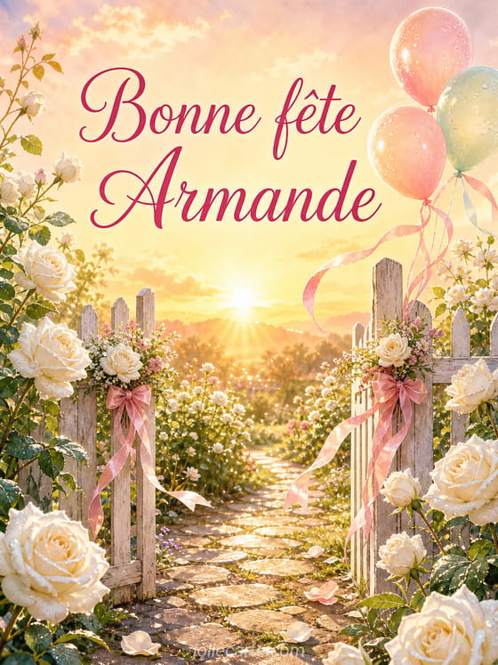 Carte bonne fĂȘte Armande