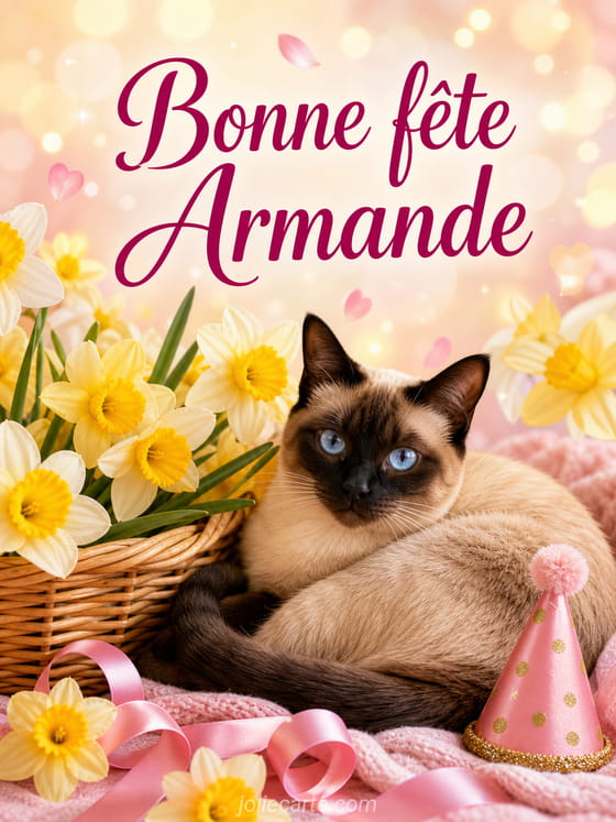 Carte bonne fĂȘte Armande