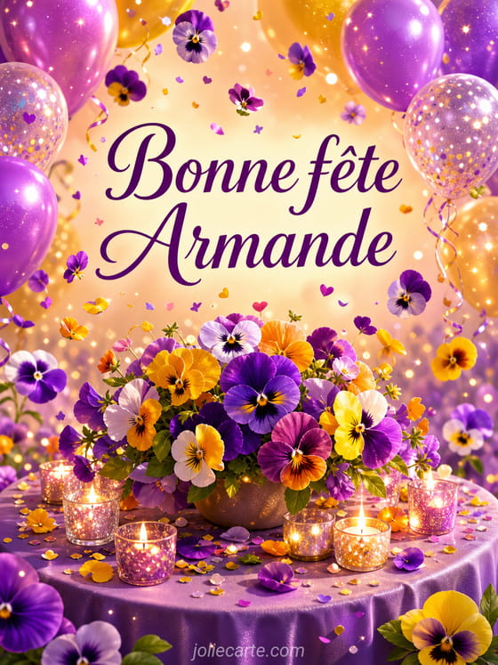 Carte bonne fĂȘte Armande