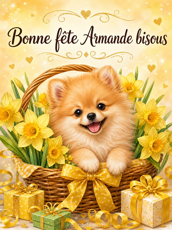Carte bonne fĂȘte Armande