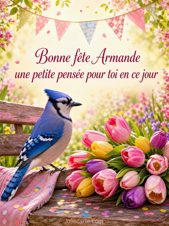 Carte bonne fĂȘte Armande