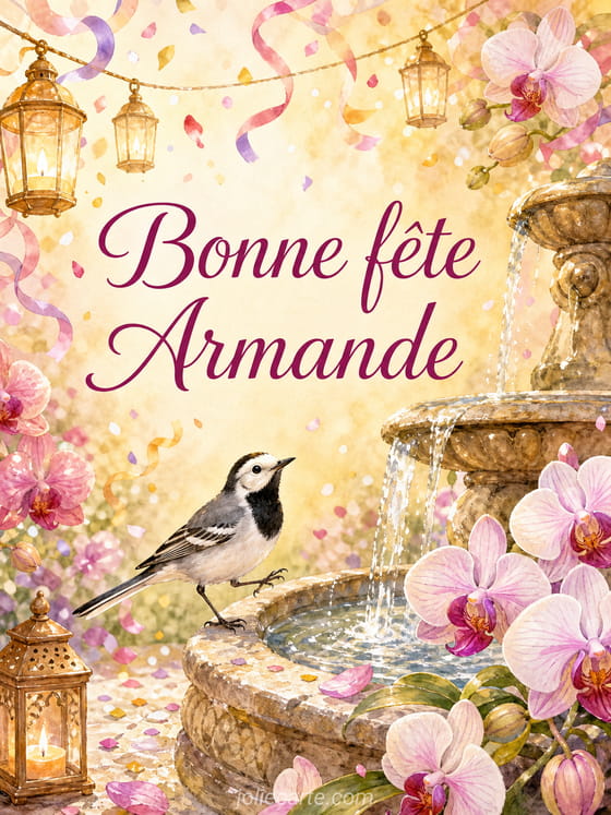 Carte bonne fĂȘte Armande