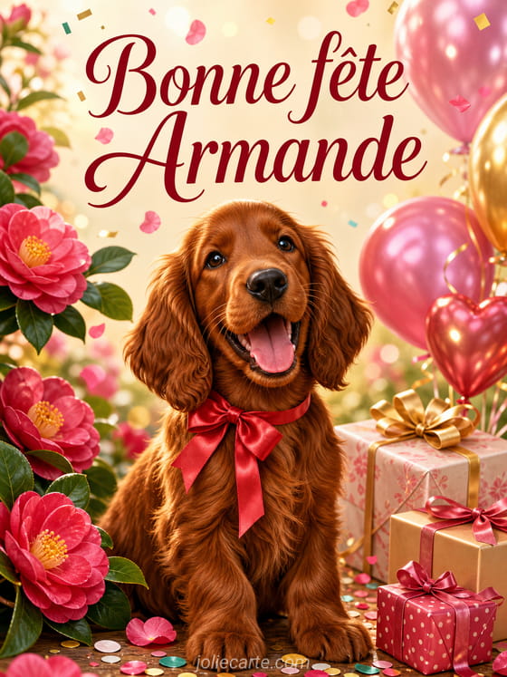 Carte bonne fĂȘte Armande