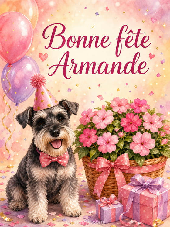 Carte bonne fĂȘte Armande