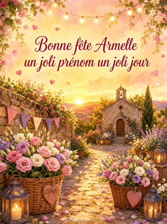 Carte bonne fête Armelle