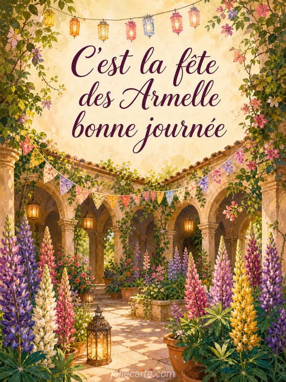 Carte bonne fête Armelle