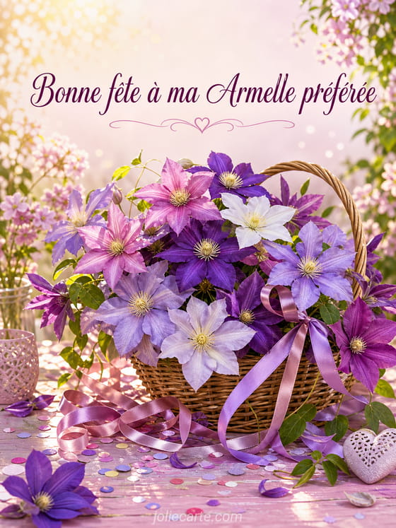 Carte bonne fête Armelle