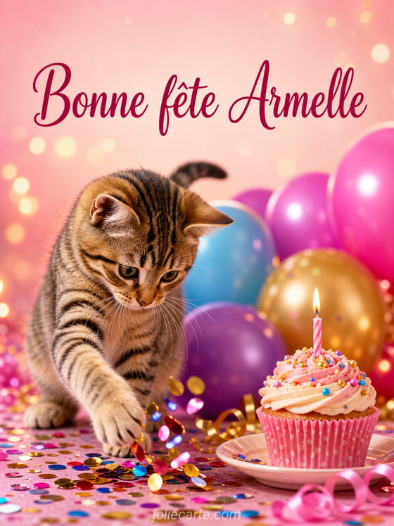 Carte bonne fête Armelle