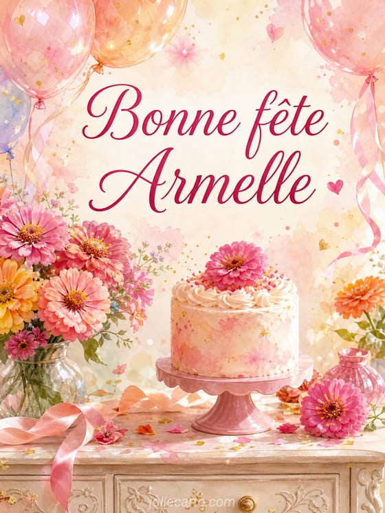 Carte bonne fête Armelle