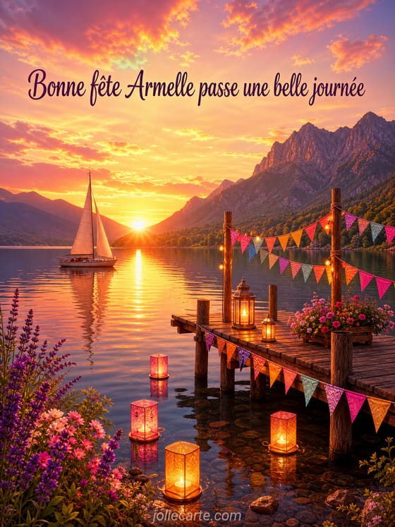 Carte bonne fête Armelle