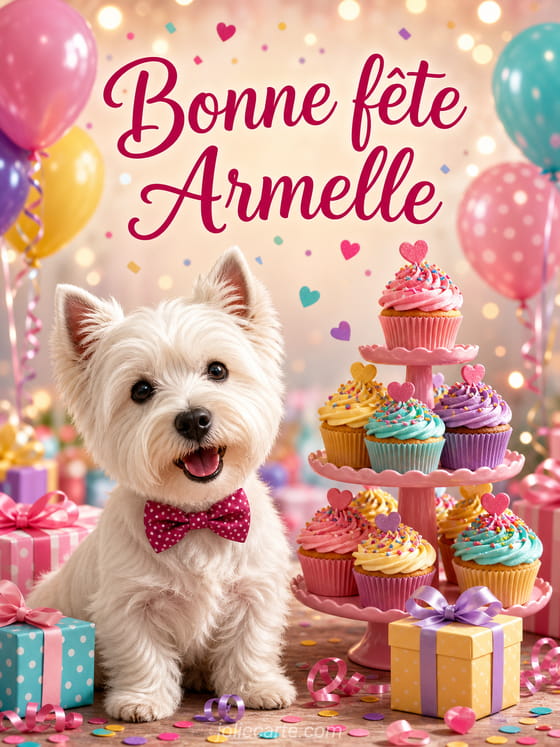 Carte bonne fête Armelle