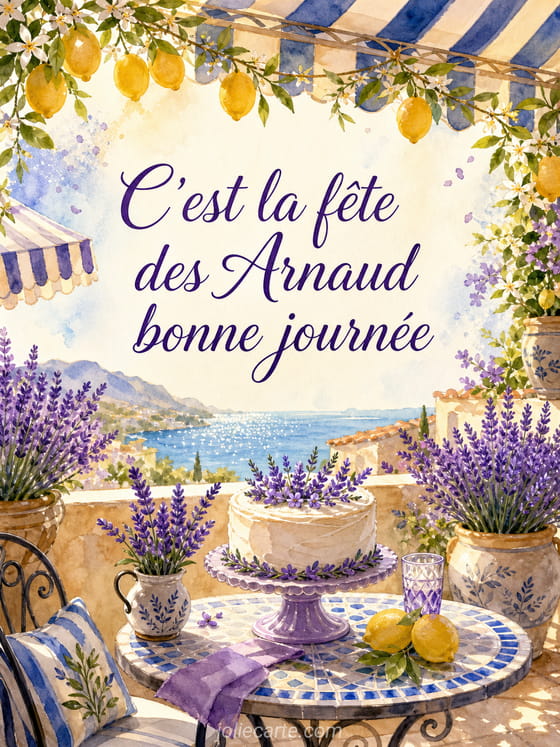 Carte bonne fête Arnaud
