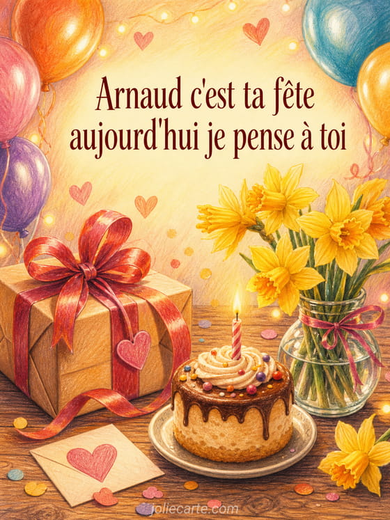 Carte bonne fête Arnaud