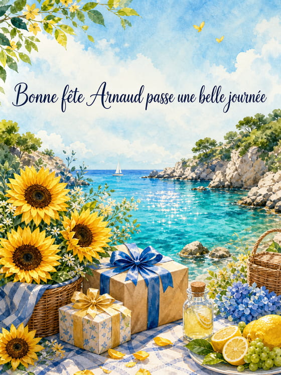 Carte bonne fête Arnaud