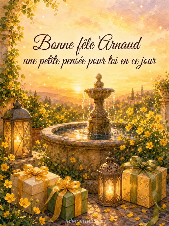 Carte bonne fête Arnaud