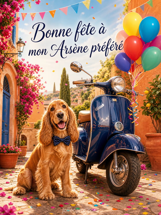 Carte bonne fête Arsène