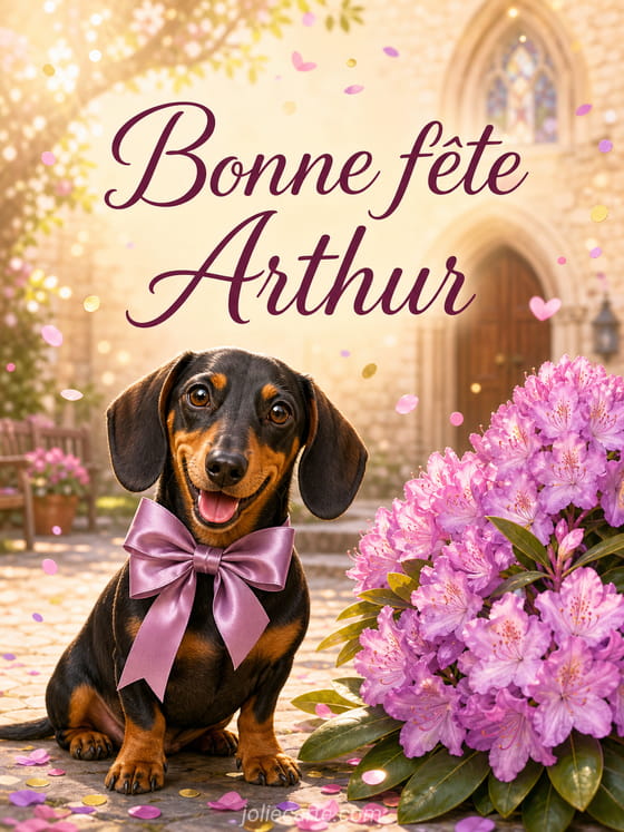 Carte bonne fête Arthur