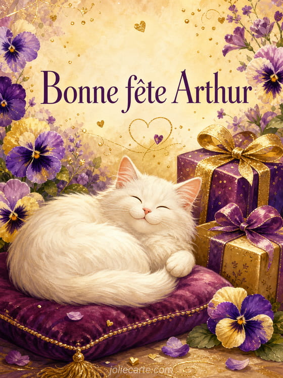 Carte bonne fête Arthur