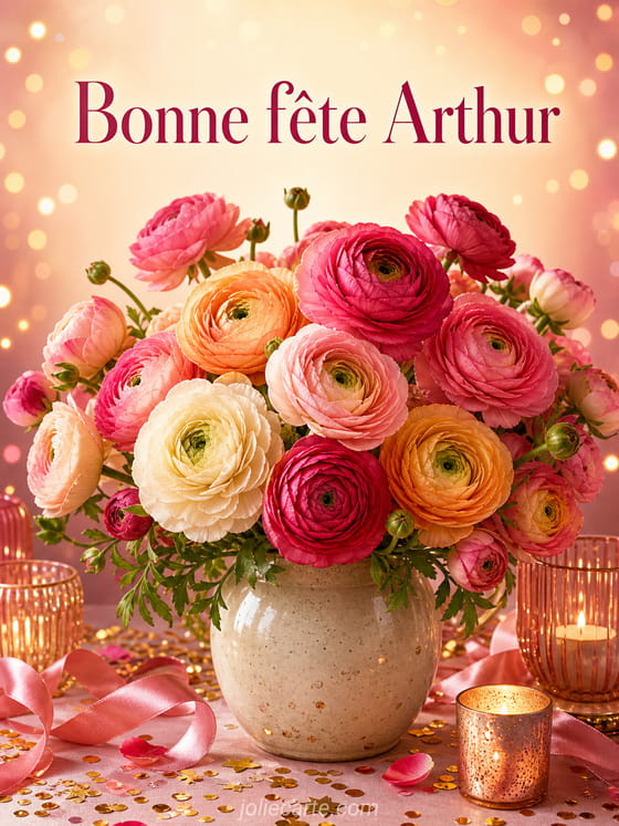 Carte bonne fête Arthur