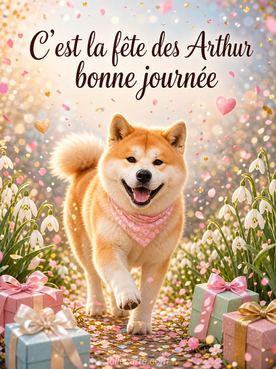 Carte bonne fête Arthur