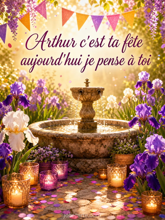 Carte bonne fête Arthur