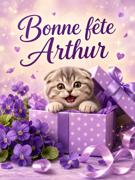 Carte bonne fête Arthur