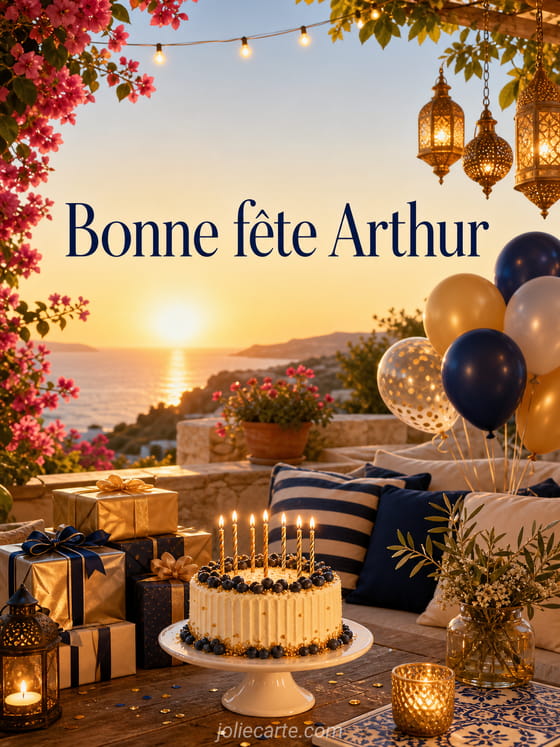 Carte bonne fête Arthur