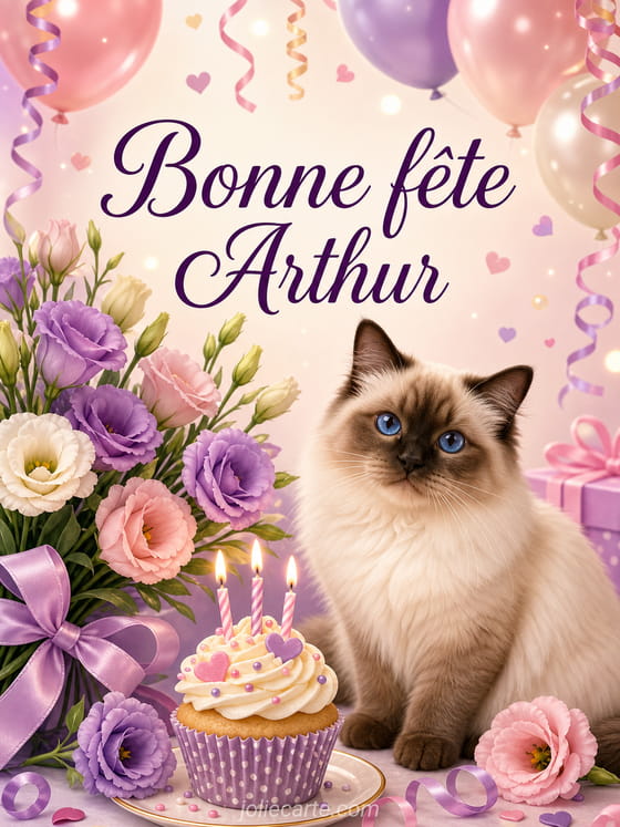 Carte bonne fête Arthur