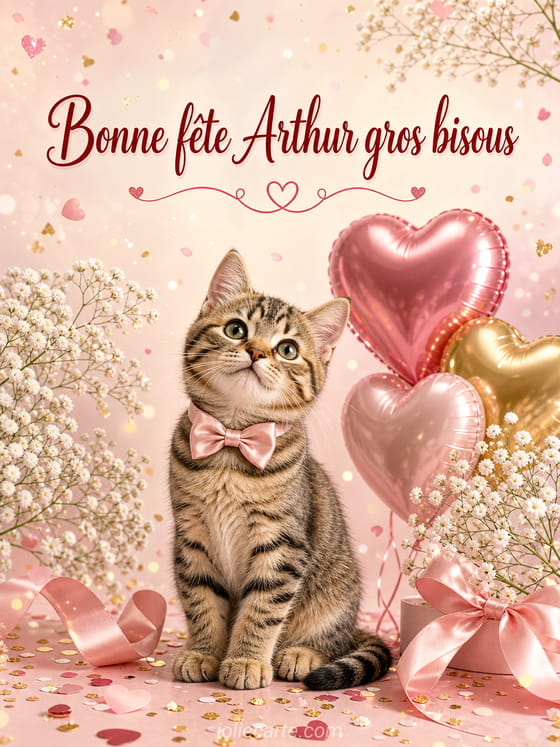 Carte bonne fête Arthur