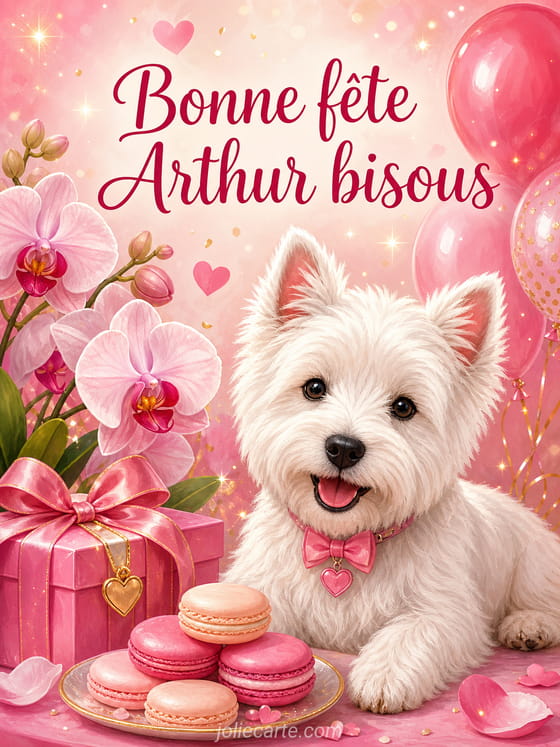 Carte bonne fête Arthur