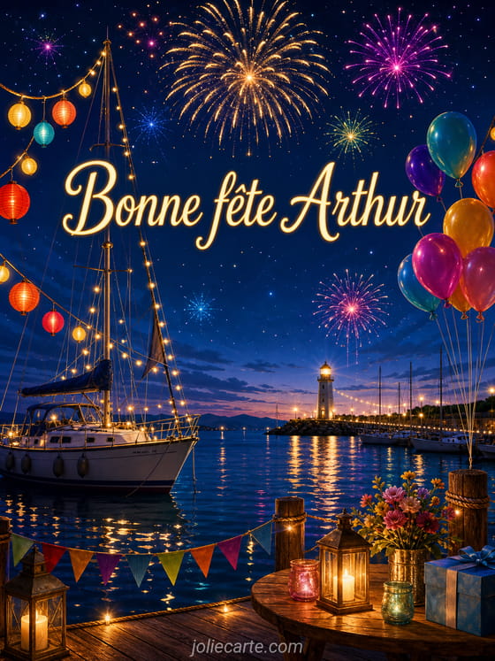 Carte bonne fête Arthur