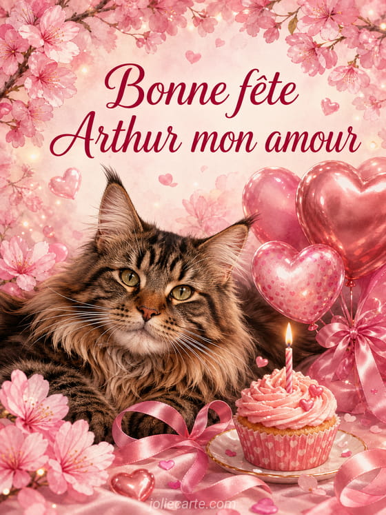 Carte bonne fête Arthur