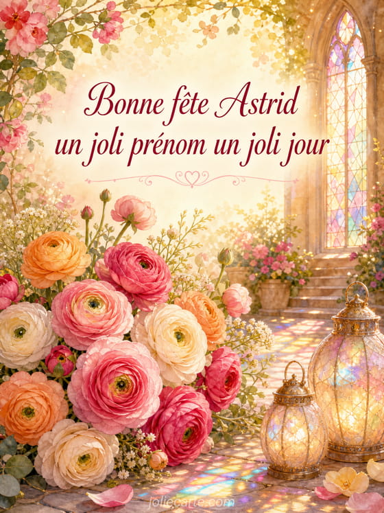 Carte bonne fête Astrid