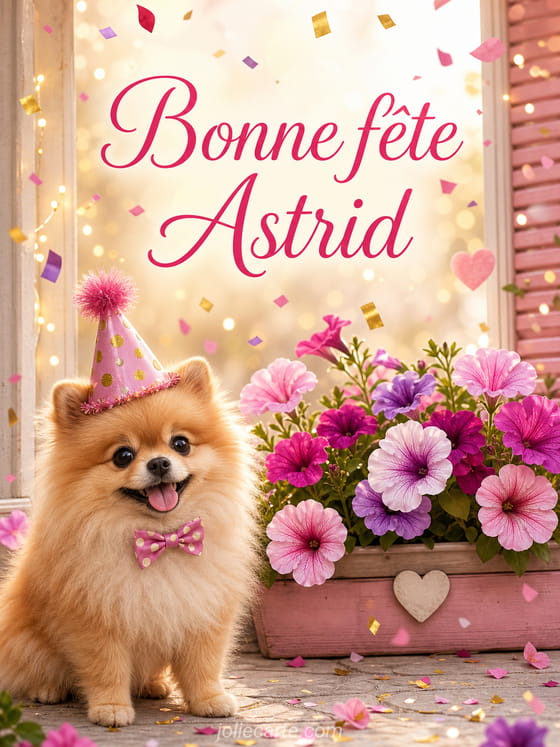 Carte bonne fête Astrid