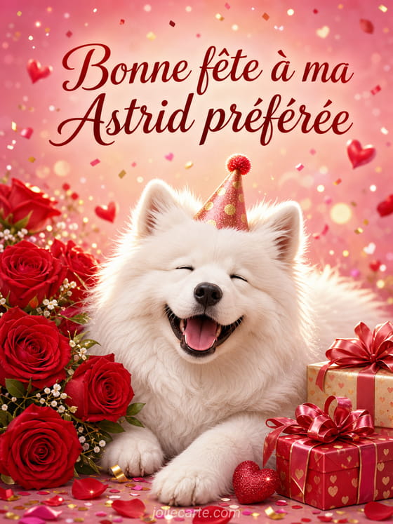 Carte bonne fête Astrid