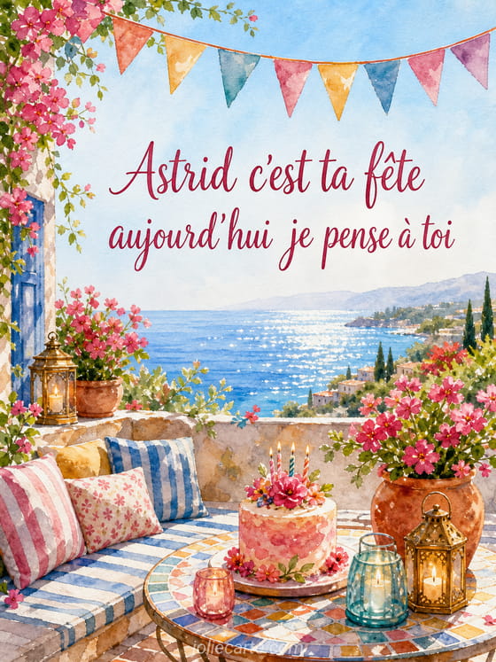 Carte bonne fête Astrid