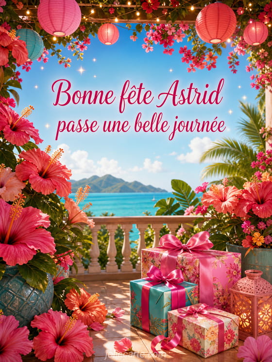 Carte bonne fête Astrid